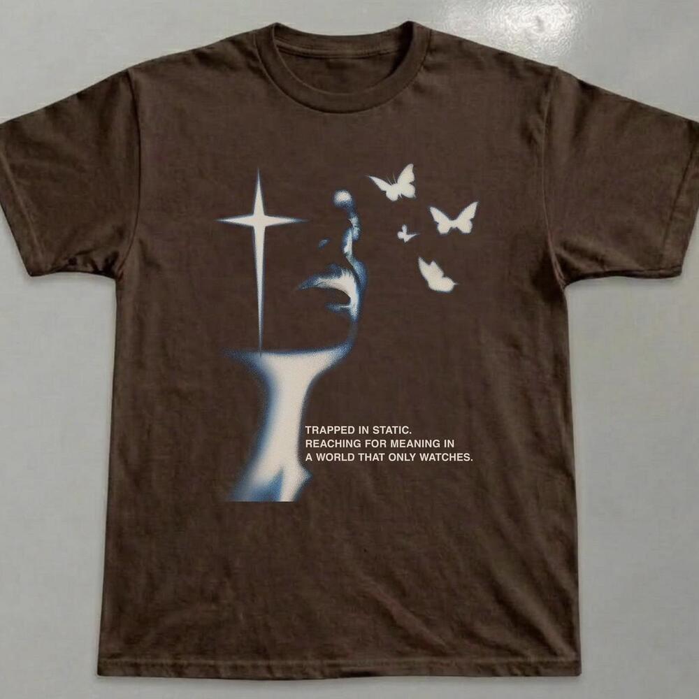 Brown + White Graphic Tee